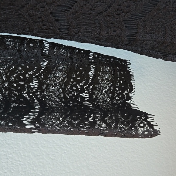 WHBM Scalloped Victorian Lace 3/4 Sleeve Midi Dress Lined Size Small - Picture 6 of 15